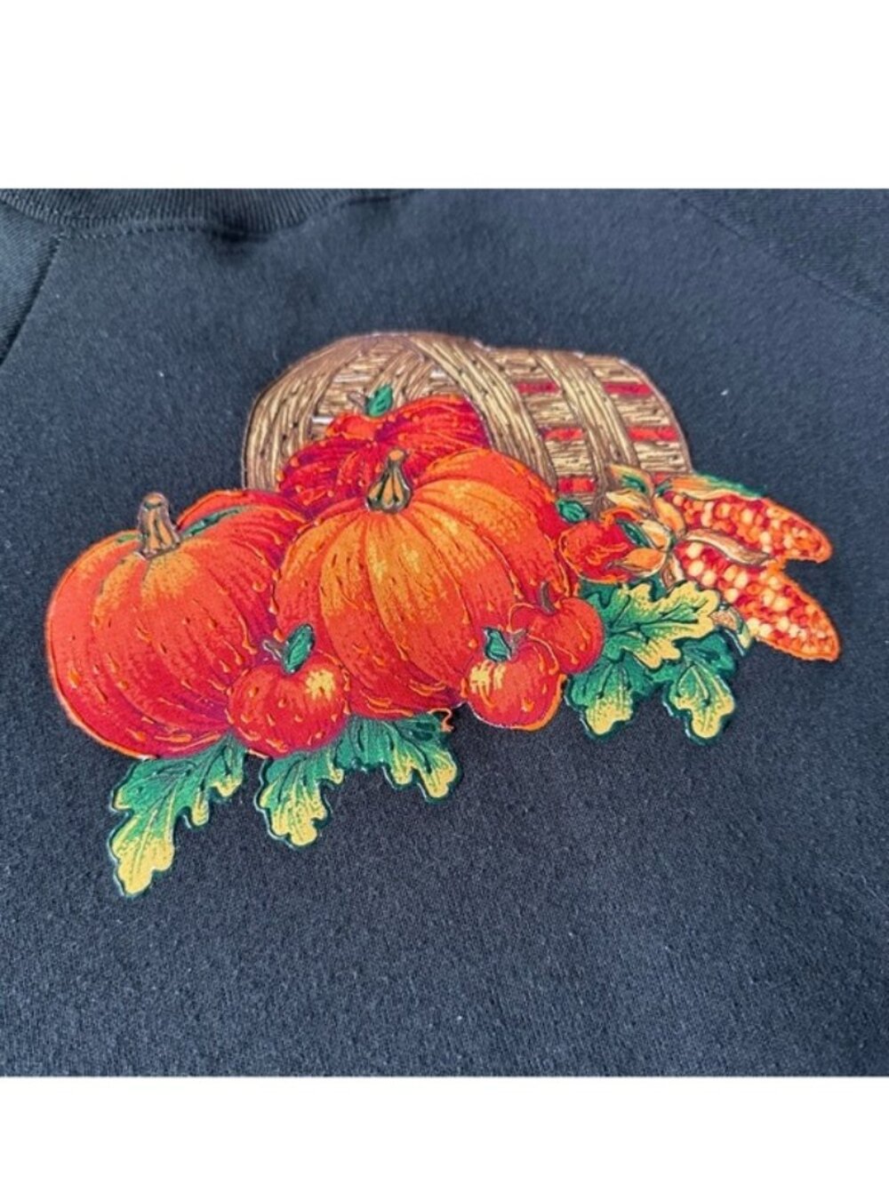 Fruit of The Loom | Vintage Scarecrows & Pumpkins Sweat Shirt | Size Extra Large - Picture 7 of 12